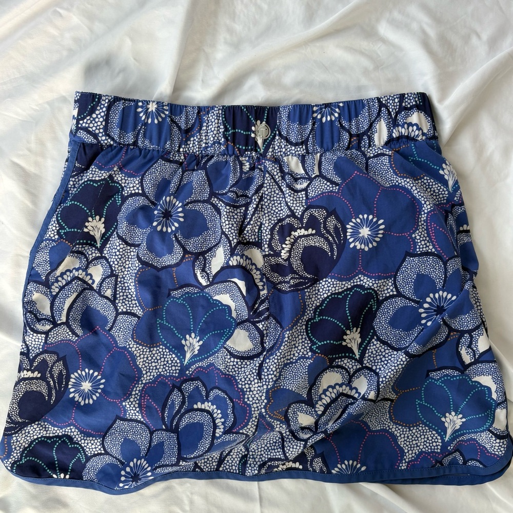 Talbots | Floral Blue Skort Activewear Size MP - Picture 2 of 7
